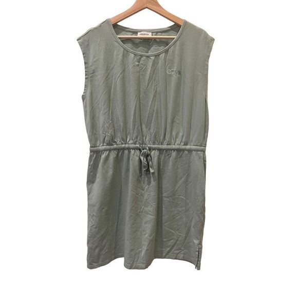 Calvin Klein sage green tie waist dress XL - Picture 1 of 4